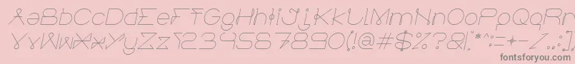 フォントElectricCityItalic – ピンクの背景に灰色の文字