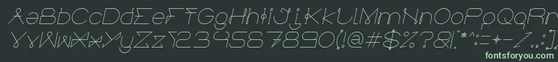 ElectricCityItalic Font – Green Fonts on Black Background