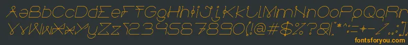 フォントElectricCityItalic – 黒い背景にオレンジの文字