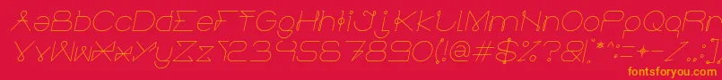 fuente ElectricCityItalic – Fuentes Naranjas Sobre Fondo Rojo