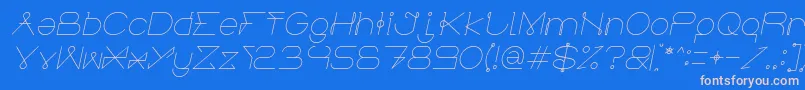 Шрифт ElectricCityItalic – розовые шрифты на синем фоне