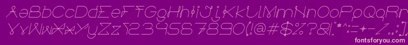 ElectricCityItalic Font – Pink Fonts on Purple Background