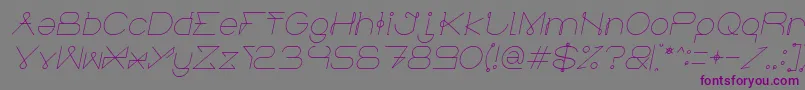 ElectricCityItalic Font – Purple Fonts on Gray Background