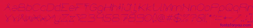 ElectricCityItalic-Schriftart – Violette Schriften auf rotem Hintergrund