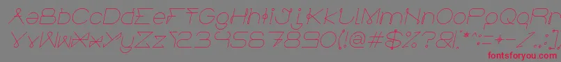 フォントElectricCityItalic – 赤い文字の灰色の背景