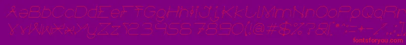 ElectricCityItalic-fontti – punaiset fontit violetilla taustalla