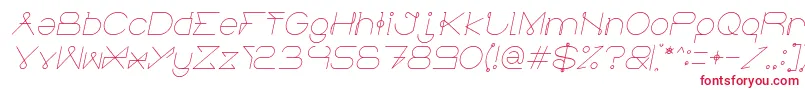 フォントElectricCityItalic – 赤い文字