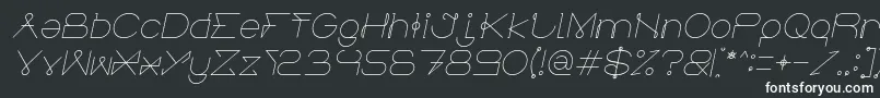 フォントElectricCityItalic – 黒い背景に白い文字