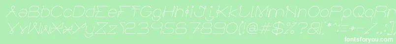 fuente ElectricCityItalic – Fuentes Blancas Sobre Fondo Verde