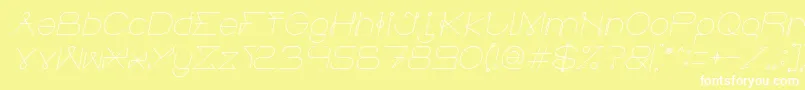ElectricCityItalic Font – White Fonts on Yellow Background