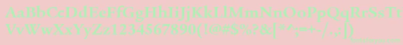 LegacySerifItcTtBold Font – Green Fonts on Pink Background