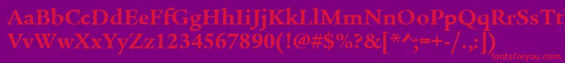 LegacySerifItcTtBold Font – Red Fonts on Purple Background