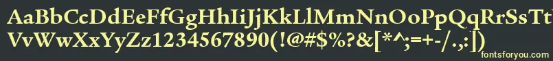 LegacySerifItcTtBold Font – Yellow Fonts on Black Background