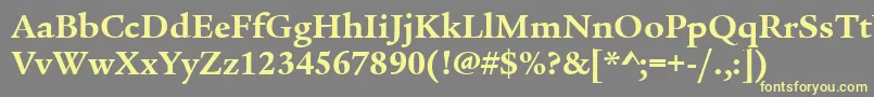LegacySerifItcTtBold Font – Yellow Fonts on Gray Background