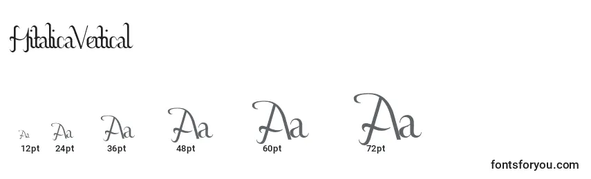 HitalicaVertical Font Sizes