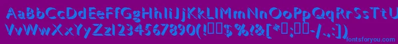 Police GillSansLightShadowed – polices bleues sur fond violet