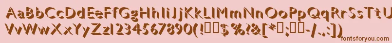 GillSansLightShadowed Font – Brown Fonts on Pink Background