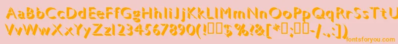 GillSansLightShadowed Font – Orange Fonts on Pink Background