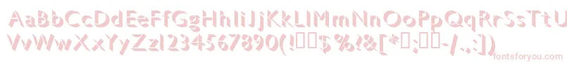 GillSansLightShadowed Font – Pink Fonts on White Background