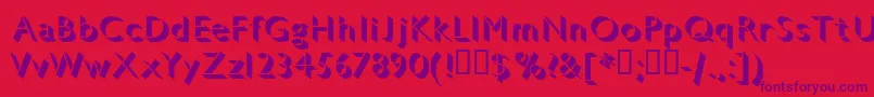 GillSansLightShadowed Font – Purple Fonts on Red Background