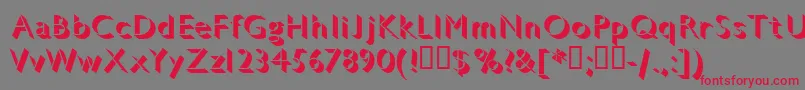 GillSansLightShadowed-Schriftart – Rote Schriften auf grauem Hintergrund