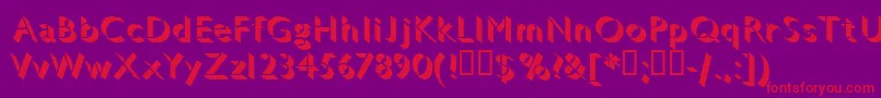 GillSansLightShadowed Font – Red Fonts on Purple Background