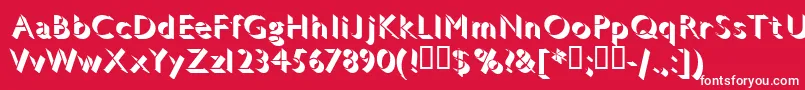 GillSansLightShadowed Font – White Fonts on Red Background