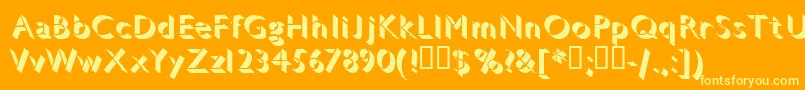 fuente GillSansLightShadowed – Fuentes Amarillas Sobre Fondo Naranja