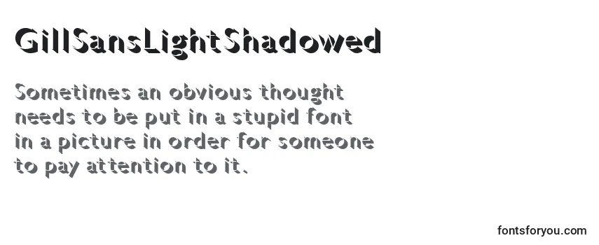 GillSansLightShadowed Font