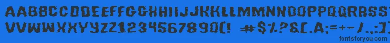 TussleExpanded Font – Black Fonts on Blue Background