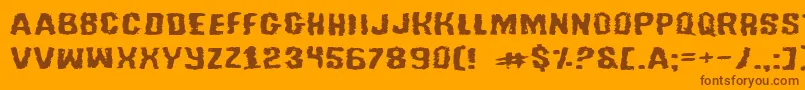 TussleExpanded Font – Brown Fonts on Orange Background