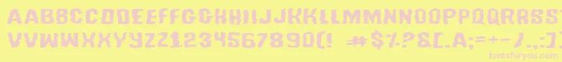 TussleExpanded Font – Pink Fonts on Yellow Background