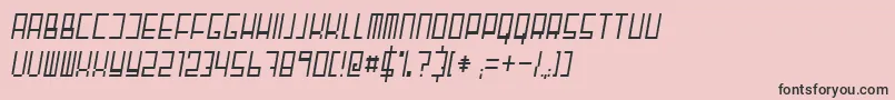 フォントFairnsquareCondensedItalic – ピンクの背景に黒い文字