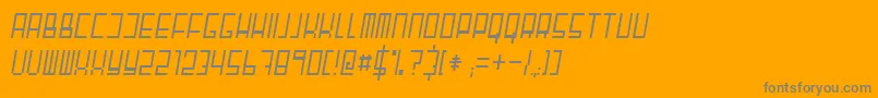 フォントFairnsquareCondensedItalic – オレンジの背景に灰色の文字