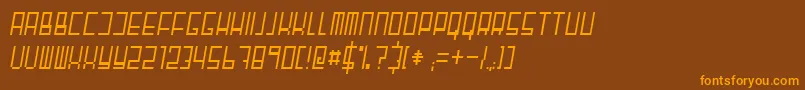 Шрифт FairnsquareCondensedItalic – оранжевые шрифты на коричневом фоне