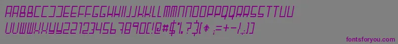 Шрифт FairnsquareCondensedItalic – фиолетовые шрифты на сером фоне