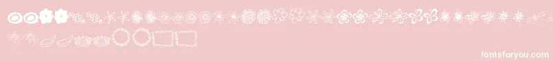 フォントMtfFlowerDoodles – ピンクの背景に白い文字