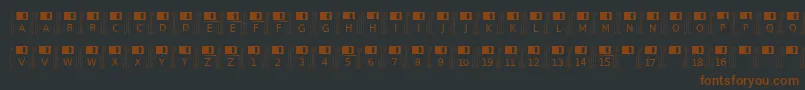 フォントFloppydisk – 黒い背景に茶色のフォント