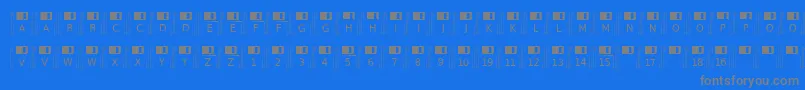 Floppydisk Font – Gray Fonts on Blue Background