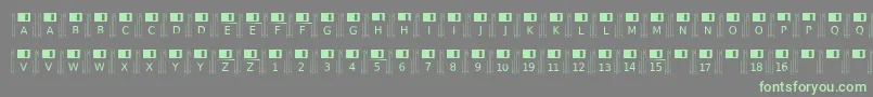 フォントFloppydisk – 灰色の背景に緑のフォント