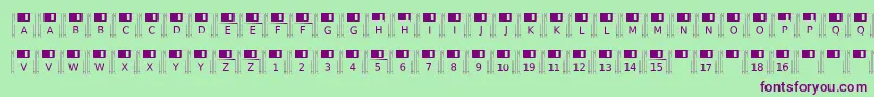 Floppydisk Font – Purple Fonts on Green Background