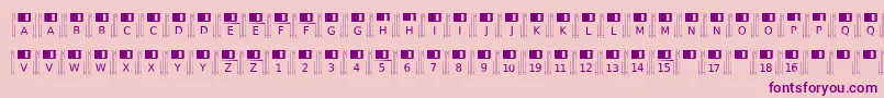 Floppydisk-Schriftart – Violette Schriften auf rosa Hintergrund