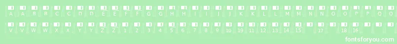 フォントFloppydisk – 緑の背景に白い文字