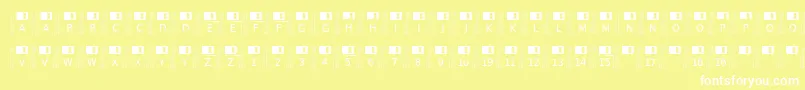 フォントFloppydisk – 黄色い背景に白い文字