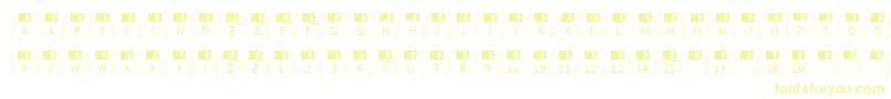 Floppydisk Font – Yellow Fonts on White Background