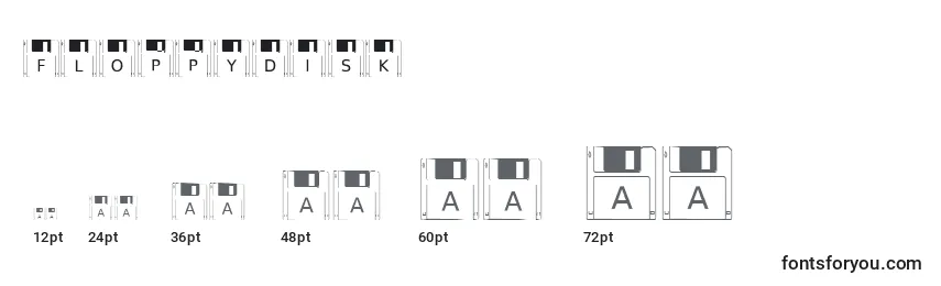 Floppydisk Font Sizes
