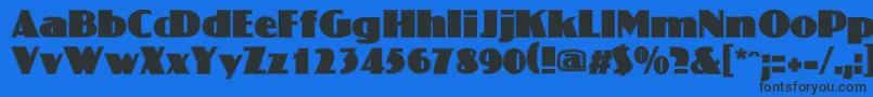 Kolosscontour Font – Black Fonts on Blue Background