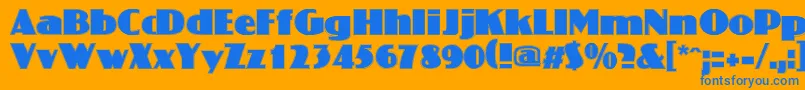 Kolosscontour Font – Blue Fonts on Orange Background