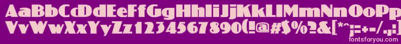 Kolosscontour Font – Pink Fonts on Purple Background