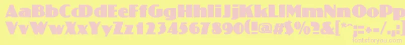 Kolosscontour Font – Pink Fonts on Yellow Background